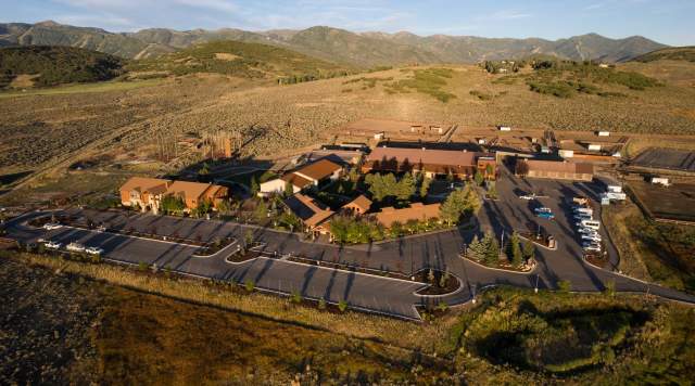 The NAC main campus seen from above near Round Valley in Park City, UT