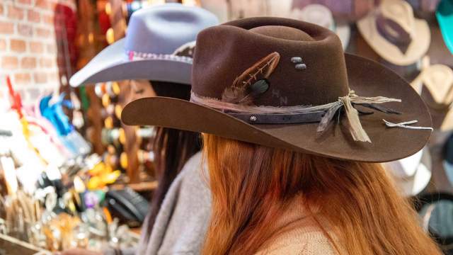 Western hat with charm band Western Charm Straw Cowboy Hat – The Salted Hippie Boutique main image 4