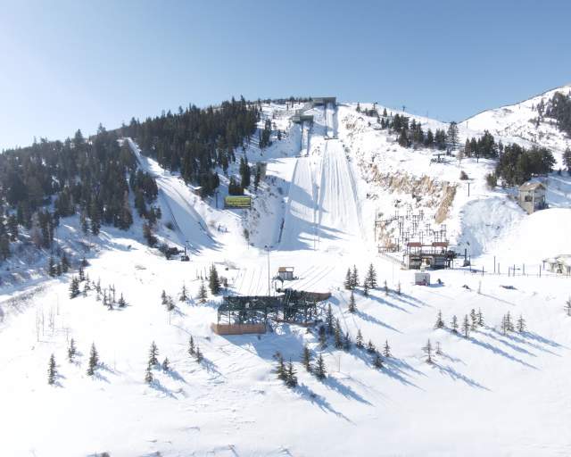 Utah Olympic Park in the winter, Ski Jumps, UOP