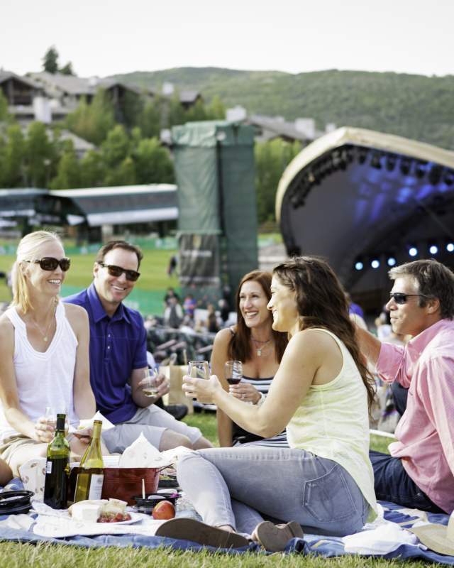Group Enjoying an Outdoor Summer Concert at Deer Valley Resort