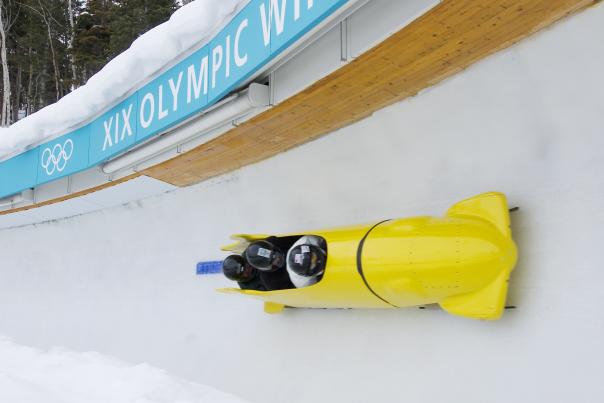 Winter Bobsled on track