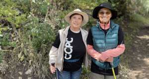 Two people on a hiking tail