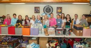 group of people at a donation facitlty