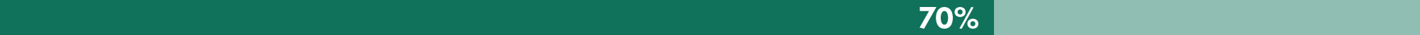 Objective 2 Progress Bar 70 Percent in dark and light green