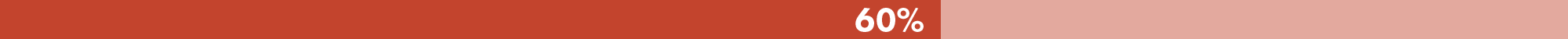 Sustainability Objective 5 Progress Bar 60 Percent in dark and light red