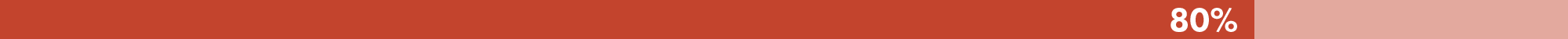 Sustainability Objective 5 Progress Bar 80 Percent in dark and light red