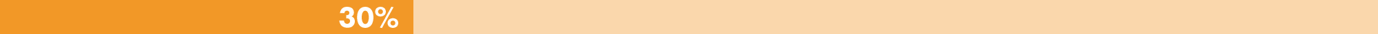 Sustainability Objective 6 Progress Bar 30 Percent in Light and dark orange