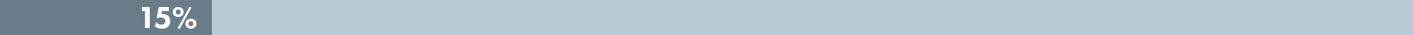 Sustainability Objective 7 Progress Bar 15 Percent in Light and dark grey
