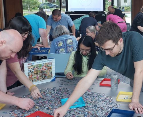 Drop-in Puzzling and Puzzle Swap Meet