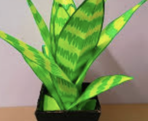 Papercraft Snake Plant