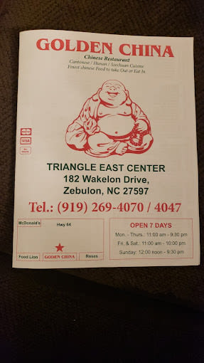 Golden China Restaurant | Zebulon, NC 27597