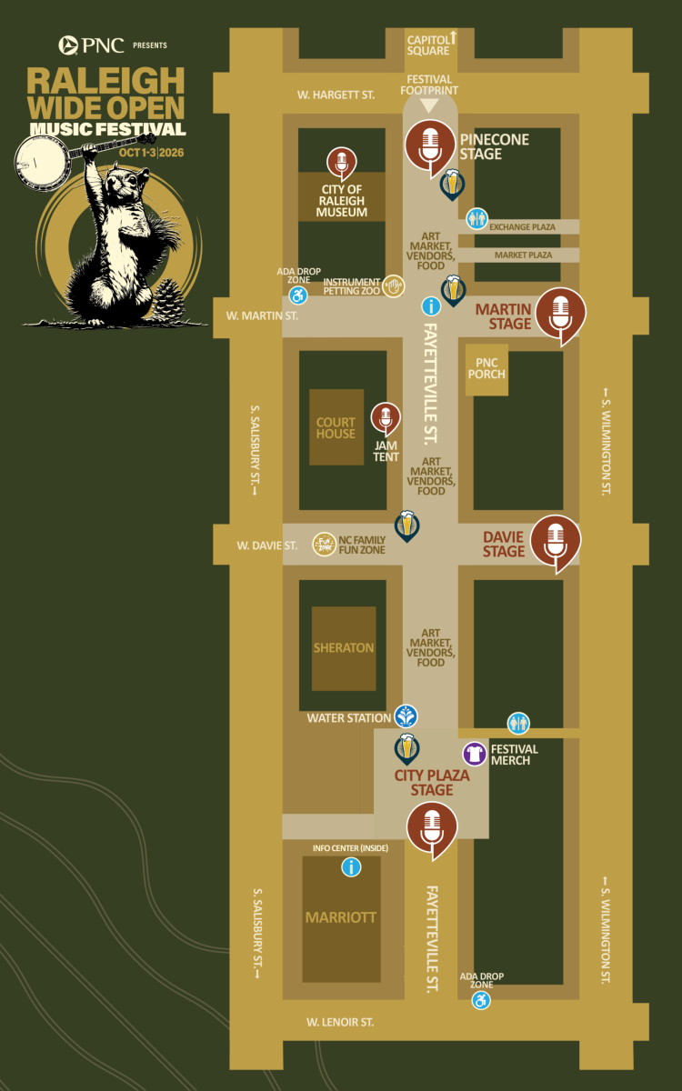 Raleigh Wide Open Festival Map