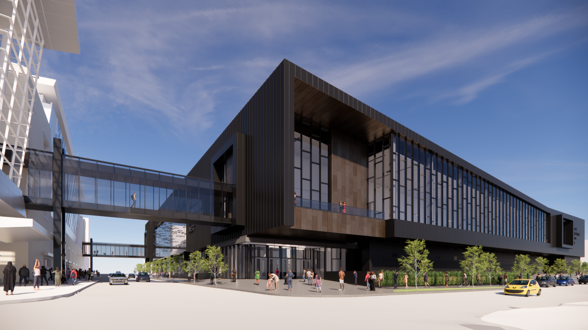 RCC Expansion Design Rendering: Ext - NE Corner - McDowell and Cabarrus