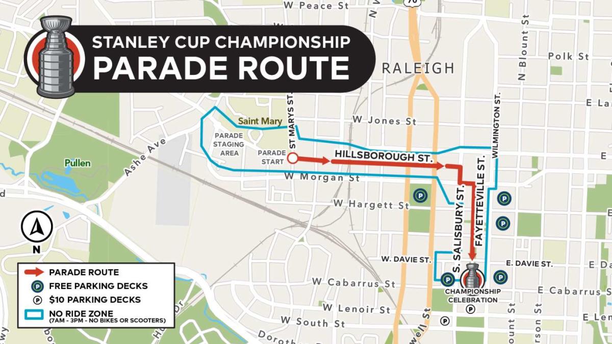 Stanley Cup Parade Route City of Raleigh