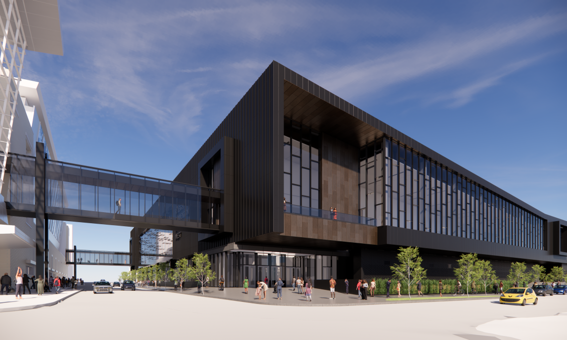 RCC Expansion Design Rendering: Ext - NE Corner - McDowell and Cabarrus