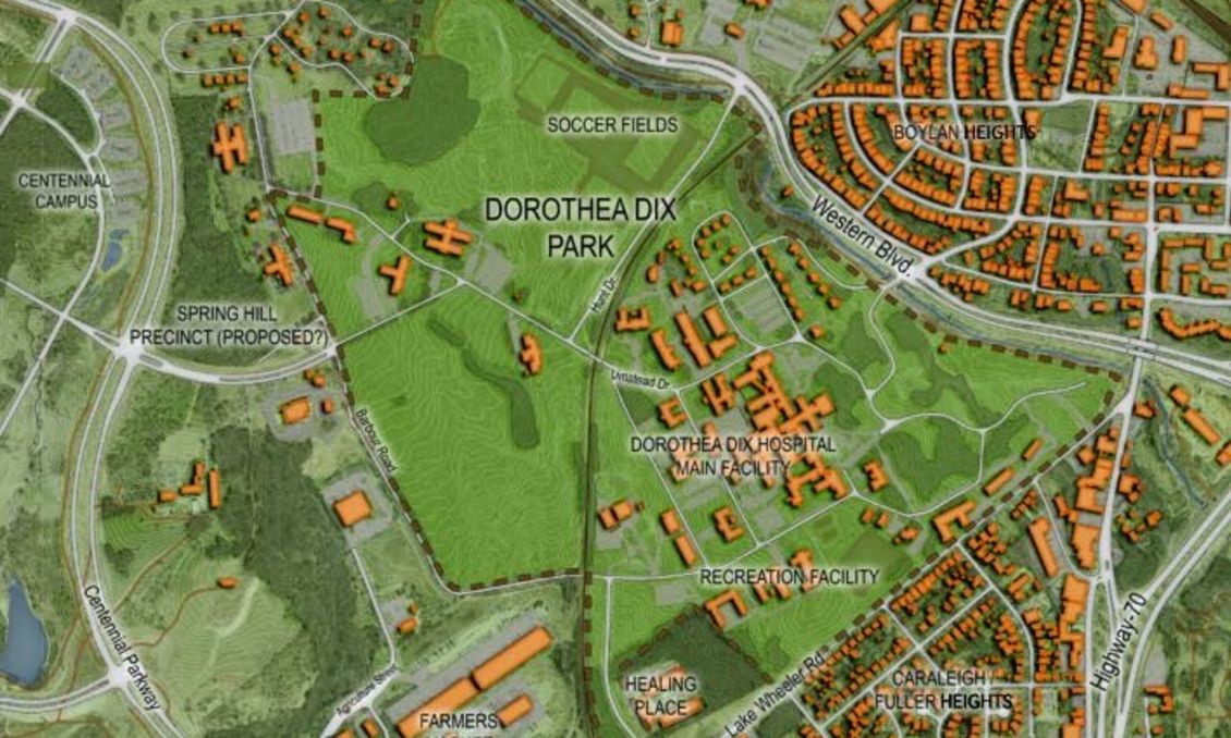 Dorothea Dix Park map