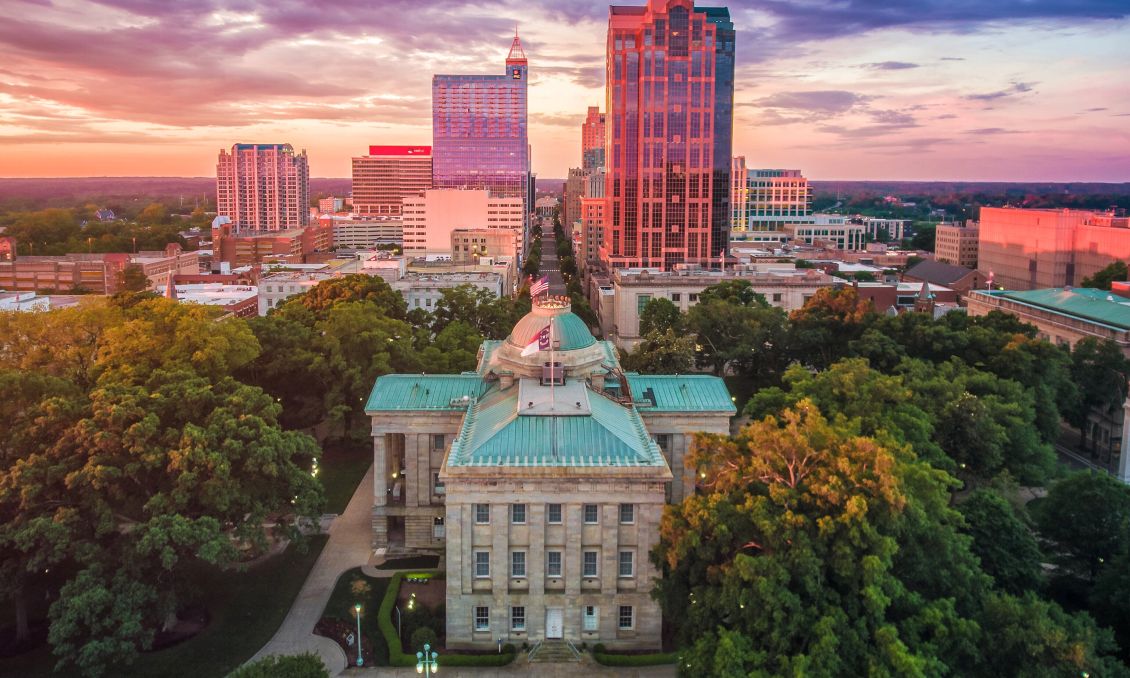 NC State Capitol overhead