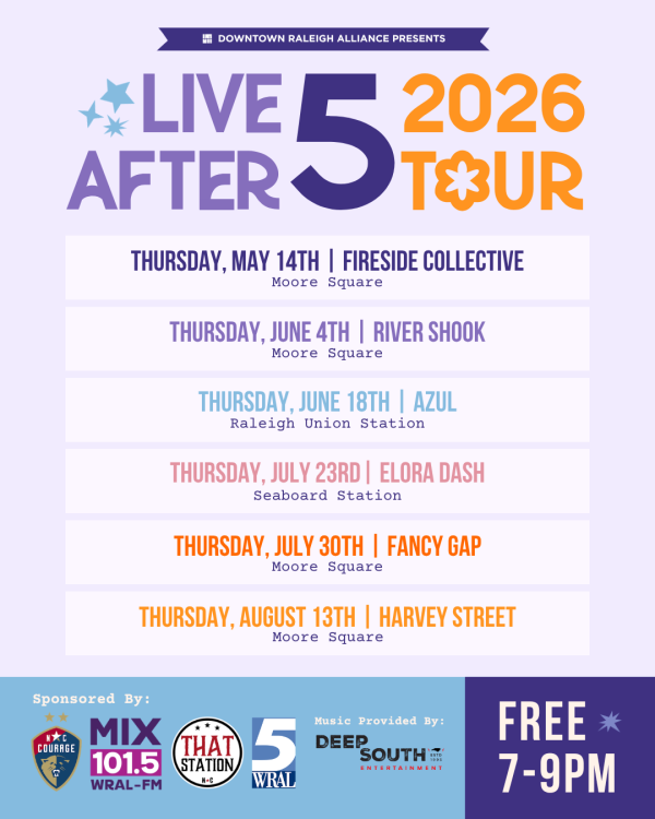 Live After 5 Downtown Raleigh Alliance 2026
