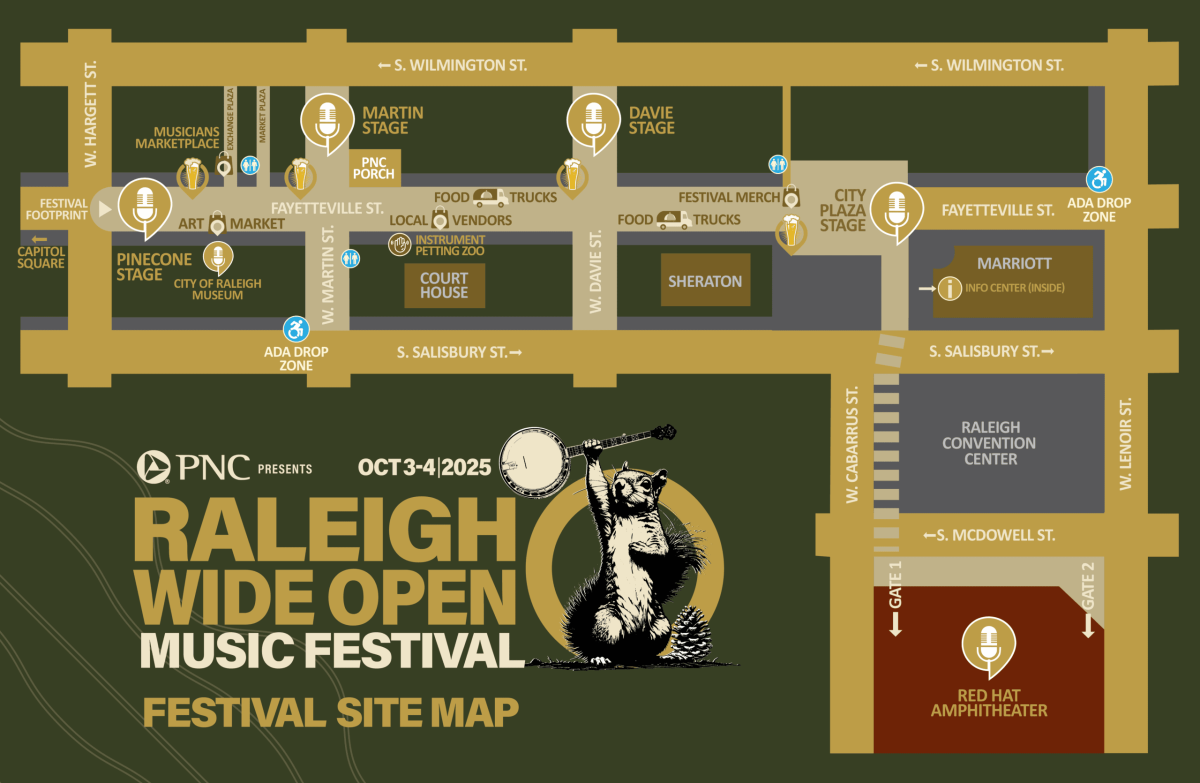 Raleigh Wide Open Music Festival 2025 Map