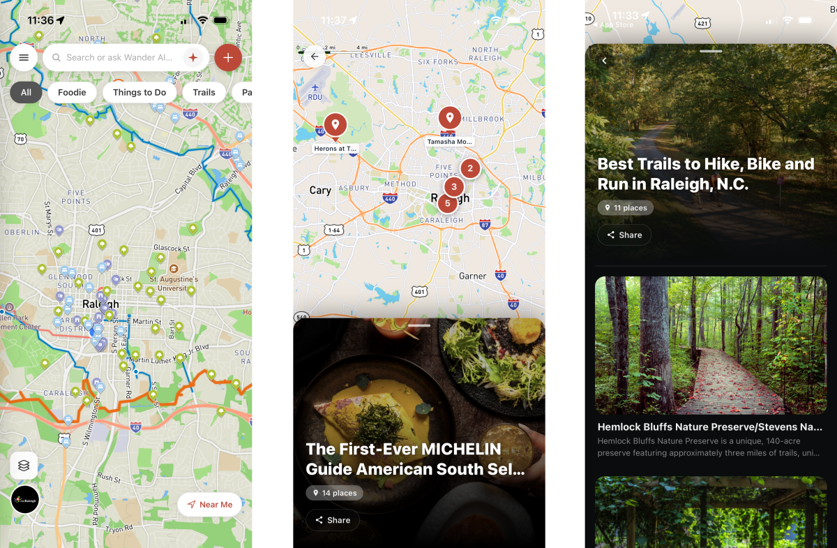 Wander App screenshot