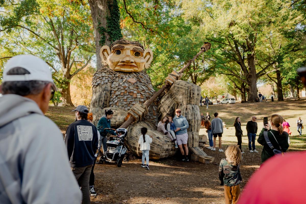 Thomas Dambo's Trolls at Dix Park