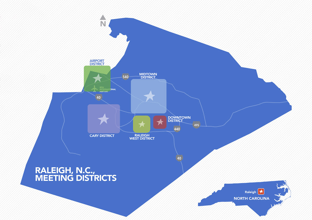 Wake County Meeting Districts Map