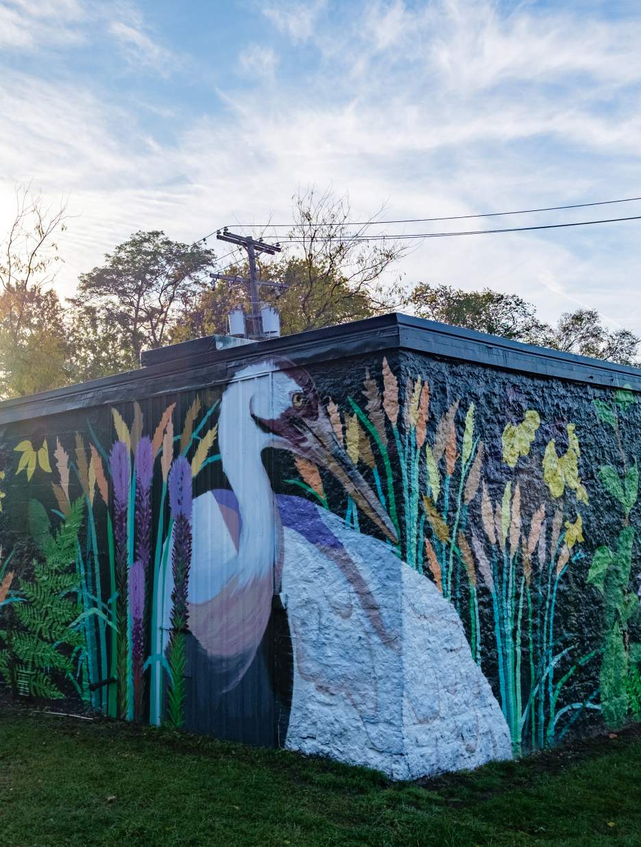 Brett Whitacre mural in Pecatonica