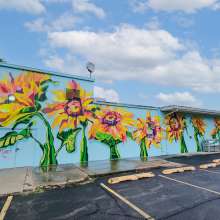 List Frost sunflower mural