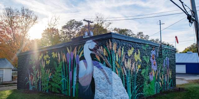 Brett Whitacre mural in Pecatonica