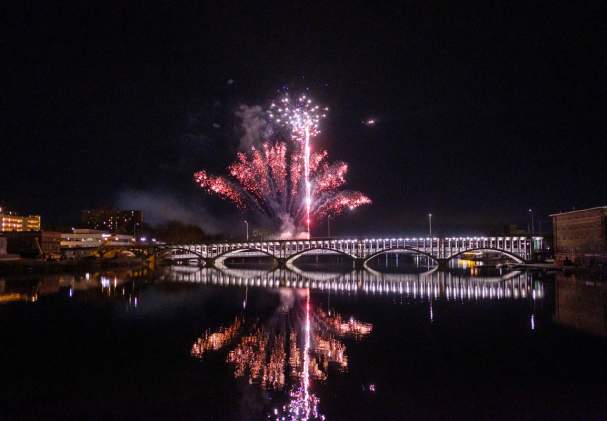 Jefferson St. Bridge Fireworks