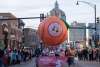 Rockford Peaches balloon at the 2022 Stroll on State parade