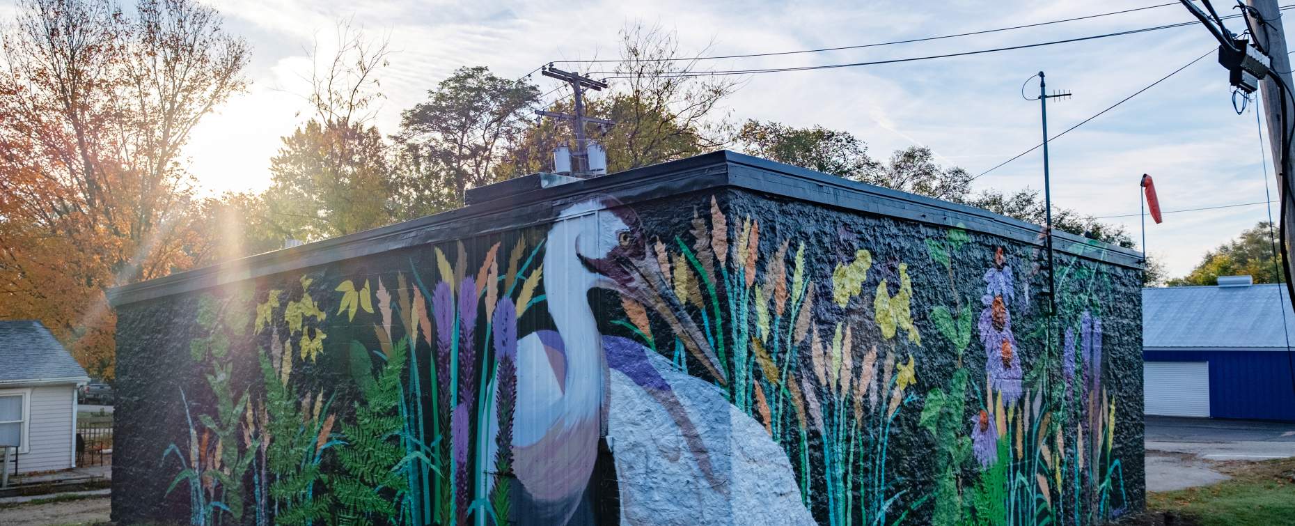 Brett Whitacre mural in Pecatonica