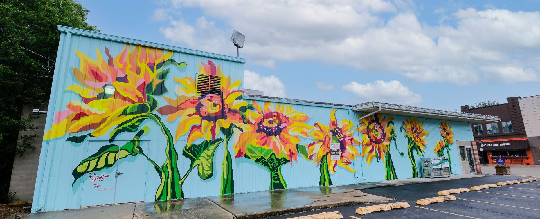 List Frost sunflower mural
