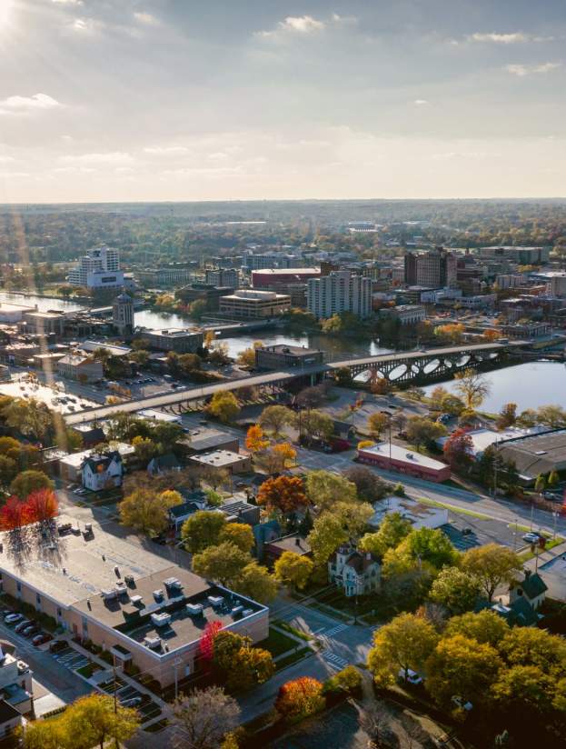 Downtown Rockford Aerial