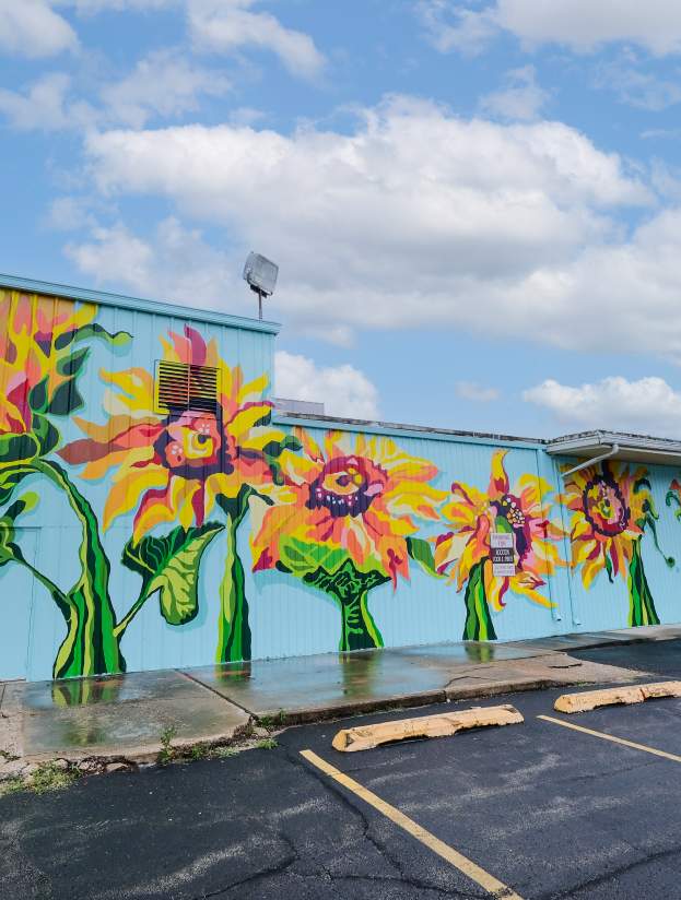List Frost sunflower mural