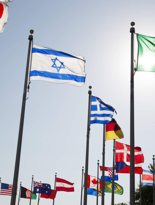Peace Plaza flags