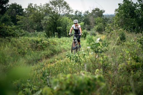 biking at Rock Cut State Park