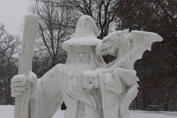 snow sculpting