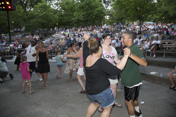 Juneteenth Crowd Dancing