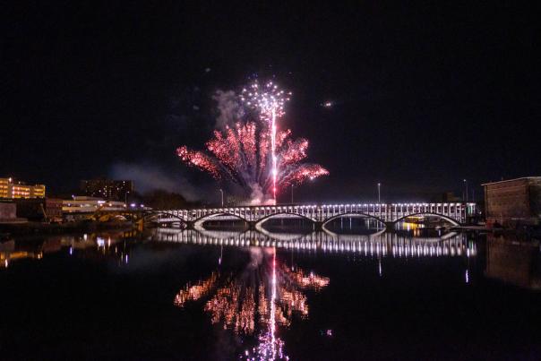 Jefferson St. Bridge Fireworks
