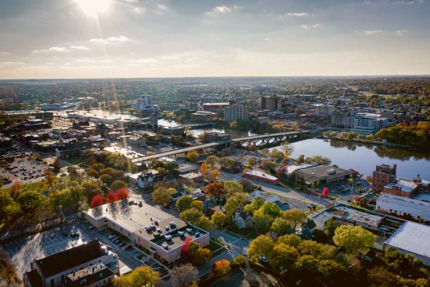Downtown Rockford Aerial