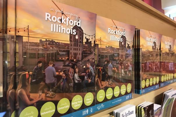 Visitor Guides on shelf