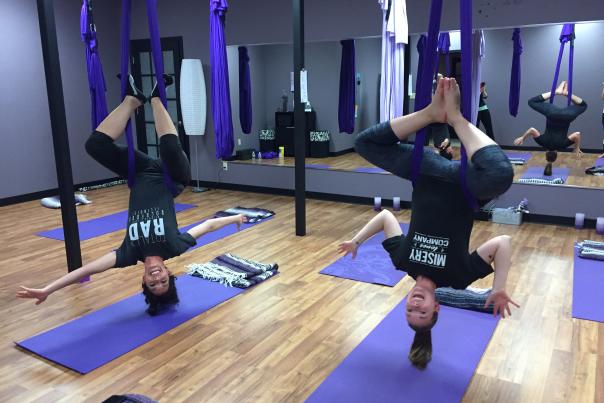 aerial yoga upside down