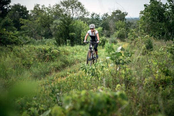 biking at Rock Cut State Park