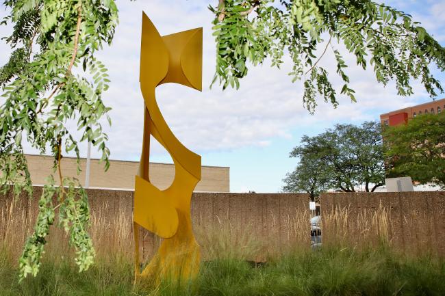 column triangle sculpture