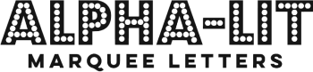 Alpha Lit Marquee Letters Logo