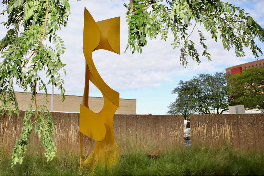 column triangle sculpture