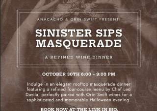 Sinister Sips: An Orin Swift Masquerade