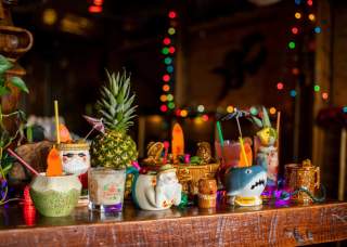 Sippin Santa at Hugman's Oasis