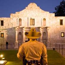 Alamo at dusk